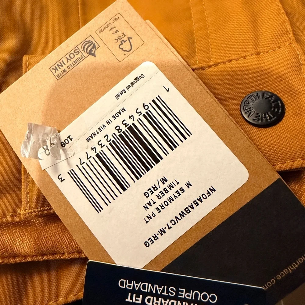 NWT! NEW! The North Face Seymore Shell Snow Pants Men's Timber Tan Size M